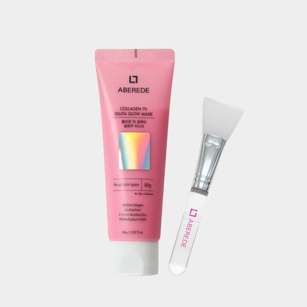ABEREDE Collagen 70 Gluta Glow Mask 80ml Overnight Sleeping PDRN Whitening Glass Skin Cream _ Made in Korea